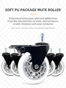 <span class=keywords><strong>VIMA</strong></span> 2 pulgadas 2,5 pulgadas 3 pulgadas azul silla de oficina giratoria ruedas de freno roscado ruedas de vástago de bloqueo de PU transparente - Product Image 2