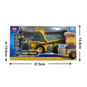 Camion à benne basculante semi-alliage de simulation RC 9CH 1/24 SJY-13555 prêt à rouler, véhicule d'ingénierie radiocommandé pour intérieur/extérieur - Product Image 6