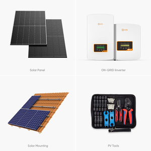 ระบบพลังงานแสงอาทิตย์10KW 3kW 5KW สำหรับใช้ในบ้านพลังงาน6KW แบบออฟกริดพร้อมตัวควบคุม MPPT 50KW แบตเตอรี่ลิเธียมไอออน - Product Image 4