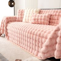 Housse de canapé SANHOME de luxe en flanelle écologique, épaisse et longue, une pièce, sensation haut de gamme, moderne, vente en gros