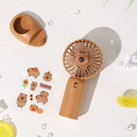 Dispositif hydratant dessin animé ventilateur de pulvérisation d'eau USB charge Mini ventilateurs humidificateur petit ventilateur de poche rafraîchissant