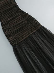 เดรสยาวรัดรูปผ้าตาข่ายซีทรูแบบผูกคอ สไตล์เซ็กซี่สำหรับฤดูใบไม้ผลิ เหมาะสำหรับงานปาร์ตี้ตอนเย็น งานกลางคืน และชุดเที่ยวพักผ่อน - Product Image 6