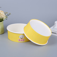 Ecologisch verantwoorde wegwerp salade-/ramen-/fruit-/soep-/noedel-/rijst-schaal van kraftpapier met aangepast logo