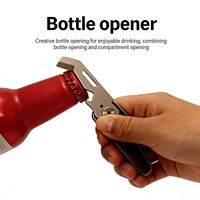 Couteau utilitaire mini EDC en acier inoxydable multicolore, ouvre-bouteille multifonctionnel, couteau de déballage, porte-clés, outil portable d'extérieur