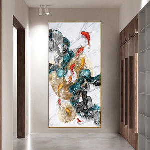 Scuola <span class=keywords><strong>di</strong></span> nuoto <span class=keywords><strong>dipinti</strong></span> <span class=keywords><strong>di</strong></span> <span class=keywords><strong>pesci</strong></span> e arte della parete koi carp design stampa su tela e poster porcellana <span class=keywords><strong>di</strong></span> cristallo per la decorazione domestica - Product Image 3