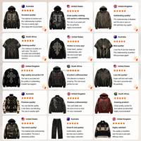Conjunto de Sudadera con Cremallera y Shorts Vaqueros para Hombre, con Parches Bordados, Estilo Lavado, Ropa Urbana, Logotipo Personalizado, OEM, ODM, Venta al Por Mayor