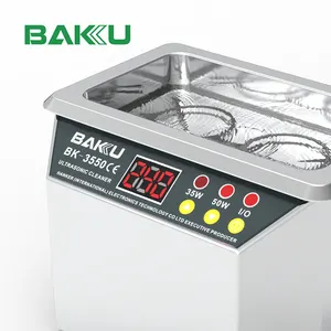 BAKU BK-3550 novo mini display LCD multifuncional Digital limpeza Ultra-sônica máquina de limpeza para a indústria eletrônica