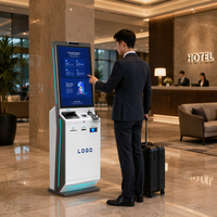 Kiosque de paiement interactif de 27 pouces pour commande automatique et publicité, terminal d'intérieur avec SDK, boîtier métallique sur pied, OS Android/Windows