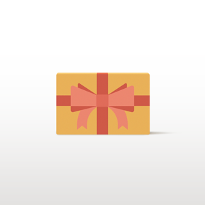 Tarjeta de regalo con lazo rojo y envoltorio dorado para regalar - Product Image 1