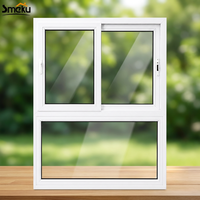 Ventana Corredera de PVC con Doble Acristalamiento Templado 5+12A+5, Marco Blanco, 2 Rieles, con Mosquitera, para Renovación del Hogar, Fabricante