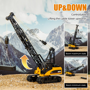 Popular Grúa Torre de Aleación Huina 1572 a Escala 1/14, 15 Canales, con Brazo Móvil de Celosía, Gancho Mecánico, Juguete de Camión de Ingeniería - Product Image 5