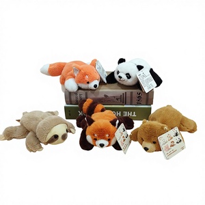 Muñeco de peluche de panda y mapache Xiangxiang de tres posturas, famoso en internet, con bolsillo de algodón PP para compañero de escritorio - Product Image 1