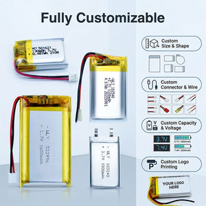 Bateria Lipo Recarregável Personalizada OEM ODM 500mah 1000mah 2000mah 3000mah Li-Ion Polímero de Lítio 3.7v 1500mah - Product Image 6