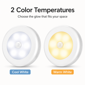 ไฟกลางคืน LED อัจฉริยะทรงกลม พร้อมเซ็นเซอร์ตรวจจับความเคลื่อนไหว ใช้พลังงานจากแบตเตอรี่ ติดตั้งได้กับตู้เสื้อผ้า ตู้เก็บของ ข้างเตียง ห้องนอน - Product Image 4