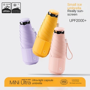 50% Ultra-Light Pocket <b>Umbrella</b> Black Rubber Sunscreen Rain Dual-Use Female Sun <b>Umbrella</b> Manufacturers Spot Wholesale Printing - Product Image 3