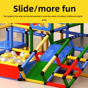 Structure d'escalade intérieure avec toboggan pour bébés et enfants, aire de jeux à domicile, échelle d'intégration sensorielle, combinaison pour la maternelle - Product Image 3