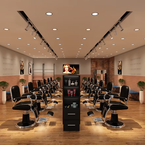 Conception <span class=keywords><strong>de</strong></span> <span class=keywords><strong>Salon</strong></span> <span class=keywords><strong>de</strong></span> Coiffure Professionnel Personnalisé avec Mobilier <span class=keywords><strong>de</strong></span> Luxe et Éclairage LED Écologique - Product Image 1