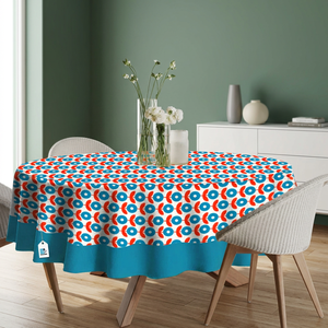 Modern Chic 60-Inch Cotton Printed Floral Patterned Oilproof Waterproof Customizable Dining Outdoor Banquets Home <b>Tablecloth</b> - Product Image 3