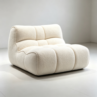 Ensemble de canapés vintage rétro en tissu chenille en forme de citrouille avec pieds en bois et accoudoirs droits pour salon