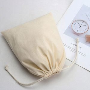 Bolsa de Algodón Orgánico Pequeña con Bordado Personalizado, Bolsa de Regalo Promocional de Lujo, Bolsa de Lona con Cordón - Product Image 4
