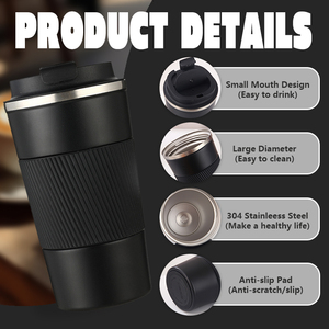 <strong>Cheap</strong> Price Factory Insulated Thermal Coffee Mug Tumbler Cup Coffee Mugs with Lid Stainless Steel Travel Camping Minimalist - Product Image 4