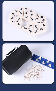 Juego de Dominó Triangular Numerado de Primera Calidad, Ecológico, de Melamina, Juego de Mesa Clásico para Niños y Adultos, Juego Familiar - Product Image 6