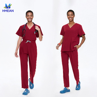 Tenues médicales et de beauté unisexes à manches courtes, imperméables, en polyester et élasthanne, avec logo personnalisé