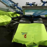 Machine de sérigraphie manuelle 6 couleurs pour textiles et vêtements d'intérieur pour l'impression de t-shirts