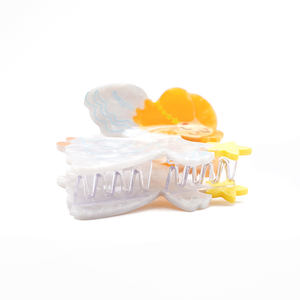 3D Angel Design Star Decor Acetate Hair Claw Clip Eco-Friendly Recycled Acetate Anti-Slip Hair Grip Unisex Fashion Customized - Product Image 5