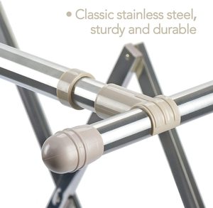 Stainless Steel Drying Cloth Rack Indoor and Outdoor Use Clothes Airer Rack,Extensible Balcony Drying Rack - Product Image 5