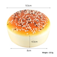 Modelo de Comida de Juguete Grande, Pan de Chifón Suave con Simulación de Sésamo, Hecho a Mano para Accesorios de Fotografía y Decoración