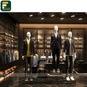 Étagère murale flottante moderne pour vêtements, présentoir de magasin de prêt-à-porter, meuble de présentation pour suspendre les vêtements - Product Image 2