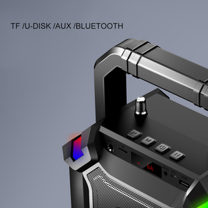 Yayusi Nhà Máy Giá T2 phong cách retro di động ngoài trời <span class=keywords><strong>Bluetooth</strong></span> <span class=keywords><strong>Speaker</strong></span> cắm trong dây micro LED màn hình đầy màu sắc ánh sáng không dây - Product Image 3