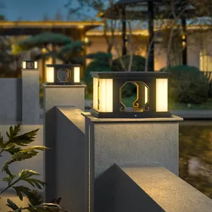 户外亚克力铝发光二极管景观灯IP65防水别墅支柱灯柱太阳能庭院灯带交流电源