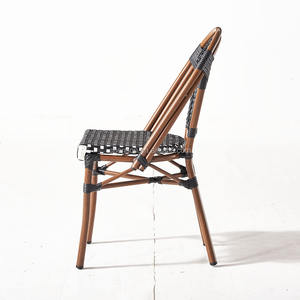 Muebles de ratán para restaurante, muebles de jardín de aluminio, silla de bistro de mimbre para exteriores para comedor, cafetería, silla de jardín - Product Image 4