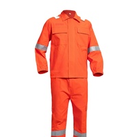 Ensemble de vêtements de travail de sécurité réfléchissants en coton à haute visibilité, 2 pièces, respirant, combinaison de travail industrielle unisexe, pour les travailleurs routiers