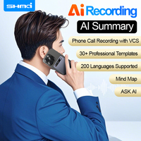 Enregistreur vocal AI Contrôle de l'application Prise de notes Transcription et synthèse AI 200 langues 64 Go WIFI Blue tooth mag safe Audio Recorder