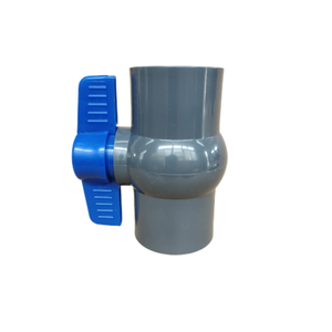 Valve Factory <strong>Rock</strong> Bottom Price Plain Socket Thread Ends White Grey Blue Color PVC Compact Octagonal Manual Ball Valve - Product Image 2
