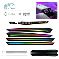 Kit de Décoration d'Ambiance LED 64 Couleurs pour Grilles d'Aération de Voiture Mercedes Benz Classe E W212 2010-2015 – Accessoires de Modernisation Intérieure