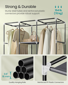 Organizador <span class=keywords><strong>de</strong></span> Ropa Plegable Moderno SONGMICS con Cubierta <span class=keywords><strong>de</strong></span> <span class=keywords><strong>Tela</strong></span> No Tejida, <span class=keywords><strong>Armario</strong></span> Portátil <span class=keywords><strong>de</strong></span> Gran Capacidad - Product Image 4