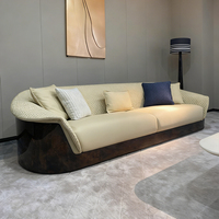Vente flash - Nouveau design moderne - Canapé sectionnel en cuir véritable - Trois places - Ensembles de canapés de luxe pour appartements, villas et salons d'hôtels