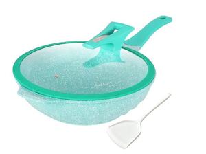 Cooklover <span class=keywords><strong>Pink</strong></span> Kitchen Cooking Stir Fry <span class=keywords><strong>Wok</strong></span> con soporte - Product Image 2