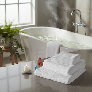Toalla de Hotel de la Serie Imeria, 100% Algodón, Hilo Anillado, Color Sólido 16/1, Toalla de Mano para Baño y Spa - Product Image 3