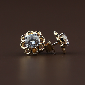 Contemporary Lab Grown Diamond <b>Earrings</b> for Women <b>Silver</b> 10K Gold 14K Gold 18K Gold Elegant Accessories - Product Image 3