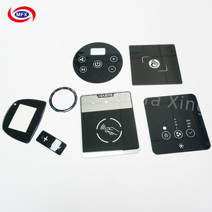 Panneau acrylique tactile personnalisé avec perforations Plaque de recouvrement en verre trempé irrégulier électroplaqué <span class=keywords><strong>semi</strong></span>-transparent haut de gamme - Product Image 1