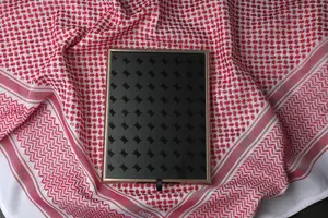 Top Oman Men's Shemagh Printed Square Headband Arab Wrapped Muslim Headwear Classic Scarf