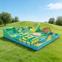 Parcours d'obstacles gonflable commercial pour adultes : Jeux gonflables géants pour aire de jeux, défis et châteaux gonflables