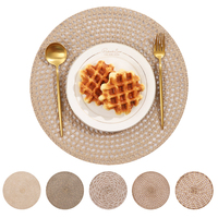 Meilleures ventes : Sets de table ronds et sous-verres en lin et jute tressés de 15 pouces, résistants à la chaleur et antidérapants