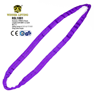 CE GS TUV認証取得済み 1トン ラウンドスリング ソフトポリエステル製 ラウンドスリング - Product Image 1