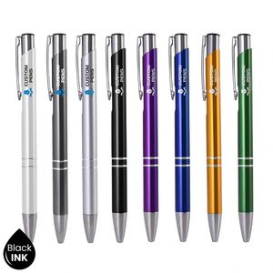 Vibrant Colored Aluminum Barrel Metal Ball <b>Pen</b>, Bulk Custom Printed Promotional <b>Pen</b> for Business School Marketing Giveaways - Product Image 1